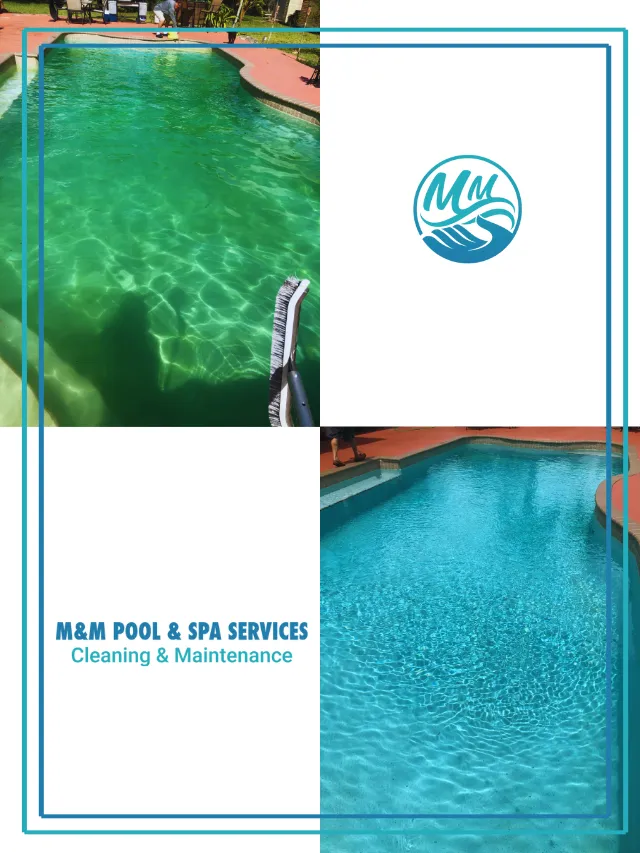Pool Vacuuming Before and After