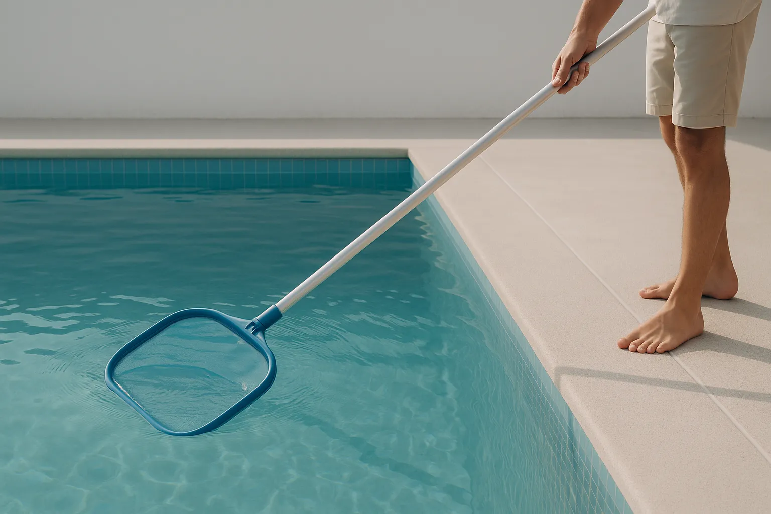 how to clean a pool step by step